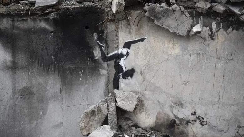 Art Vs War: Banksy And C215 In Borodianka, Ukraine still 1